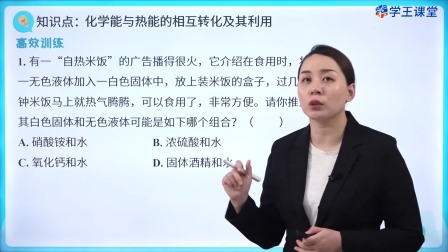 学王课堂 人教版高中化学必修第二册 9集